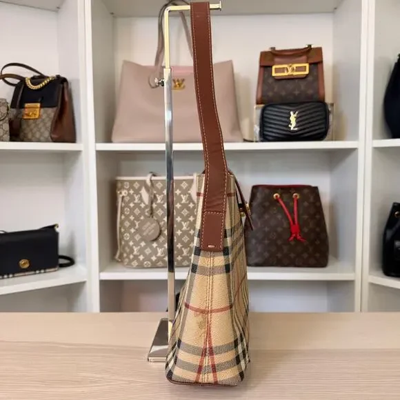 Burberry House Check Medium Tote Dark Brown - Picture 3 of 13